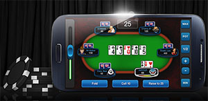 Playing real money mobile poker